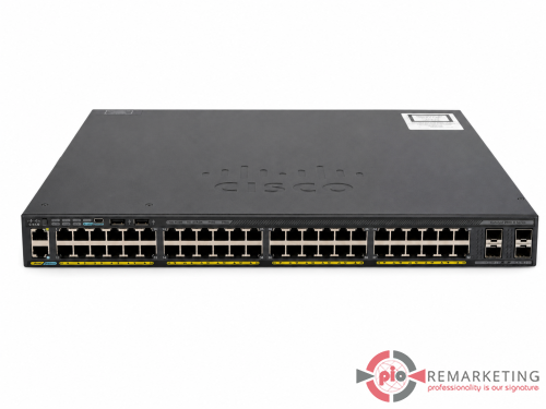 Go to product Cisco WS-C2960X-48FPS-L | Switch | 48× 1 Gb/s | PoE+ | 4× 1 Gb/s SFP Stack | 1× AC Power Supply | Managed