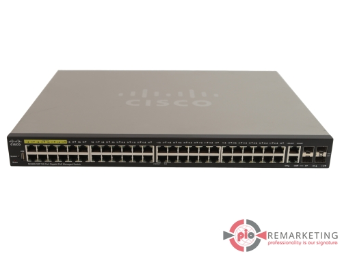 Go to product Cisco SG350-52P-K9 | Switch | 48× 1 Gb/s | PoE+ | 4× 1 Gb/s SFP | Managed