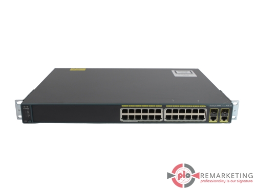 Go to product Cisco WS-C2960-24PC-L | Switch | 24× 100 Mb/s | PoE | 2× 1 Gb/s Combo | Managed