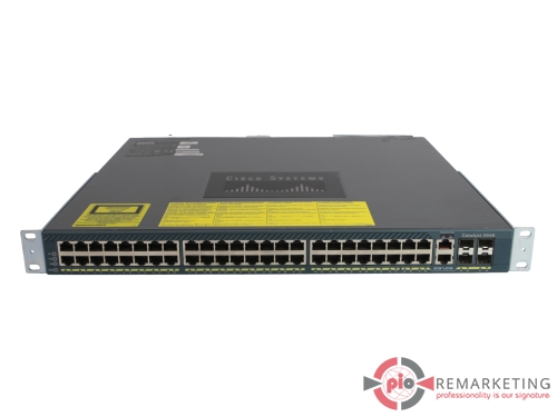 Go to product Cisco Catalyst WS-C4948-S | Switch | 48× 1 Gb/s RJ-45 | 4× 1 Gb/s SFP | 2× Power Supplies | Rack Ears
